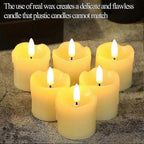 Flameless LED Tealight Candles – Warm Glow Flickering Lights for Home & Festival Décor