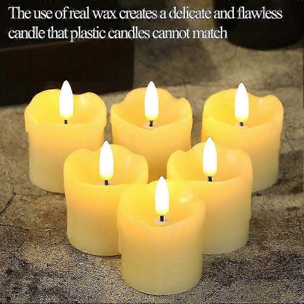 Flameless LED Tealight Candles – Warm Glow Flickering Lights for Home & Festival Décor