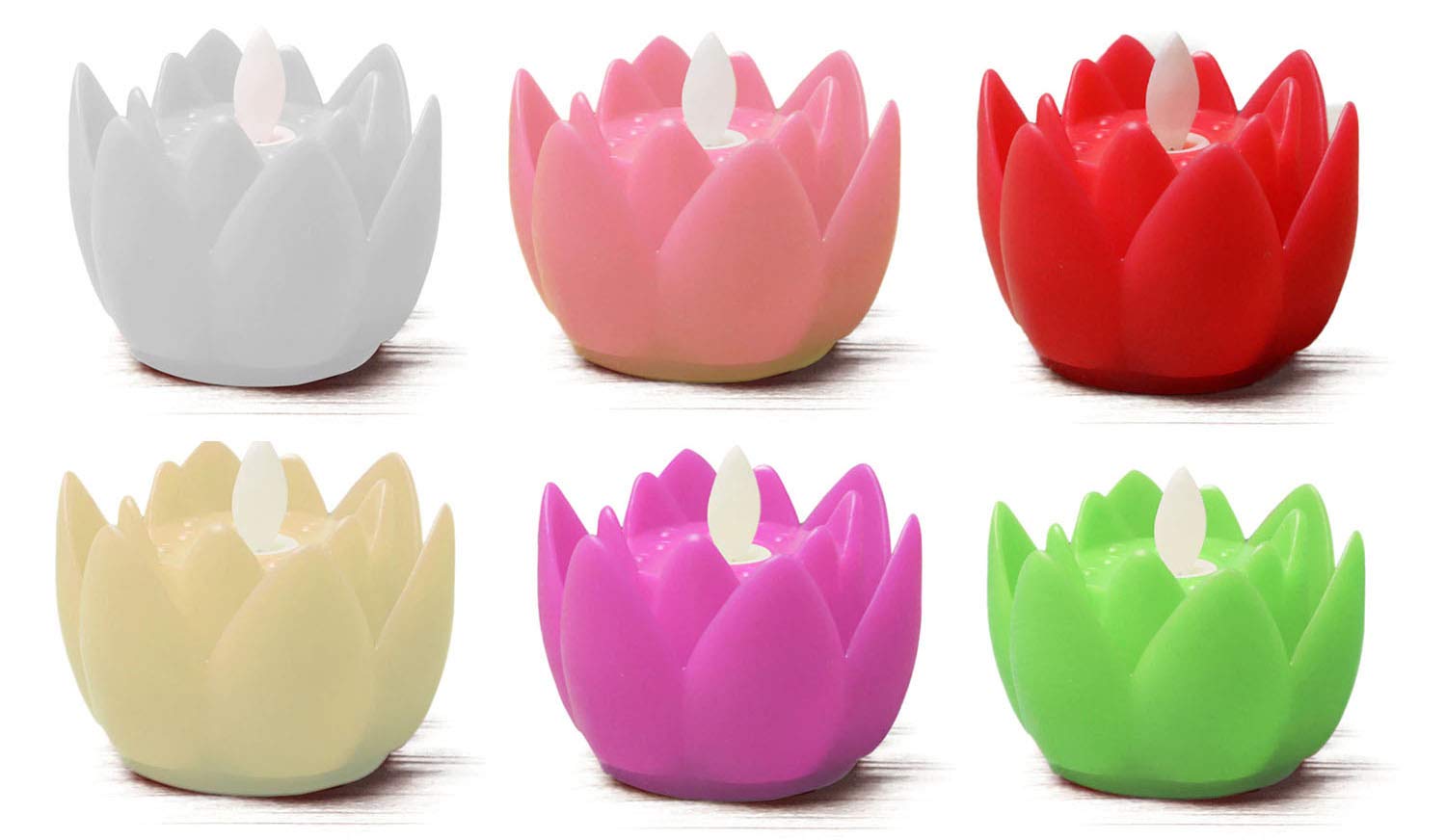 Lotus Flower LED Tealight Candles – Decorative Diya Lights for Festivals & Home Décor