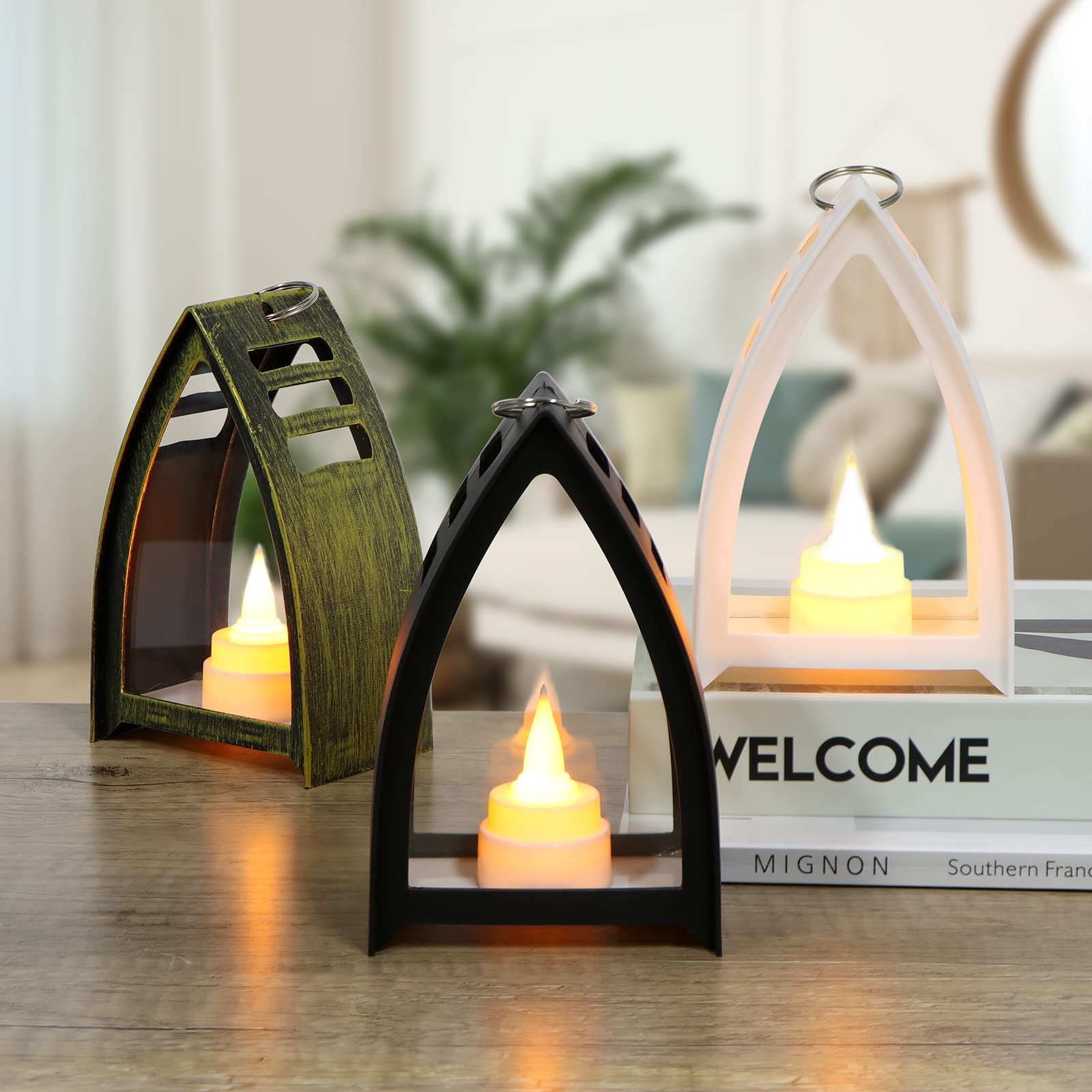 Modern LED Lantern Candles – Decorative Flameless Lights for Home, Diwali & Events